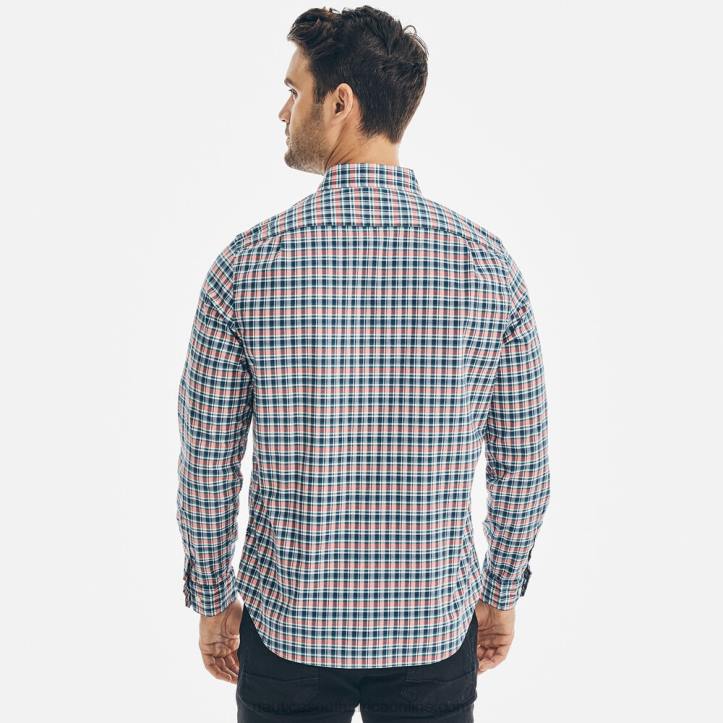 Spiced Coral MenClassic Fit Plaid Shirt Nautica 6LZP669