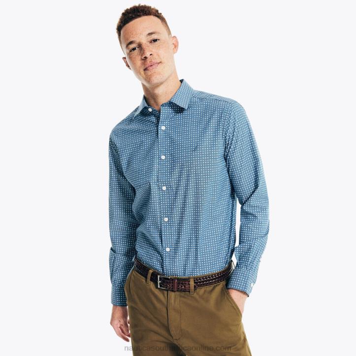 Windsurf Blue MenWrinkle-Resistant Printed Shirt Nautica 6LZP663