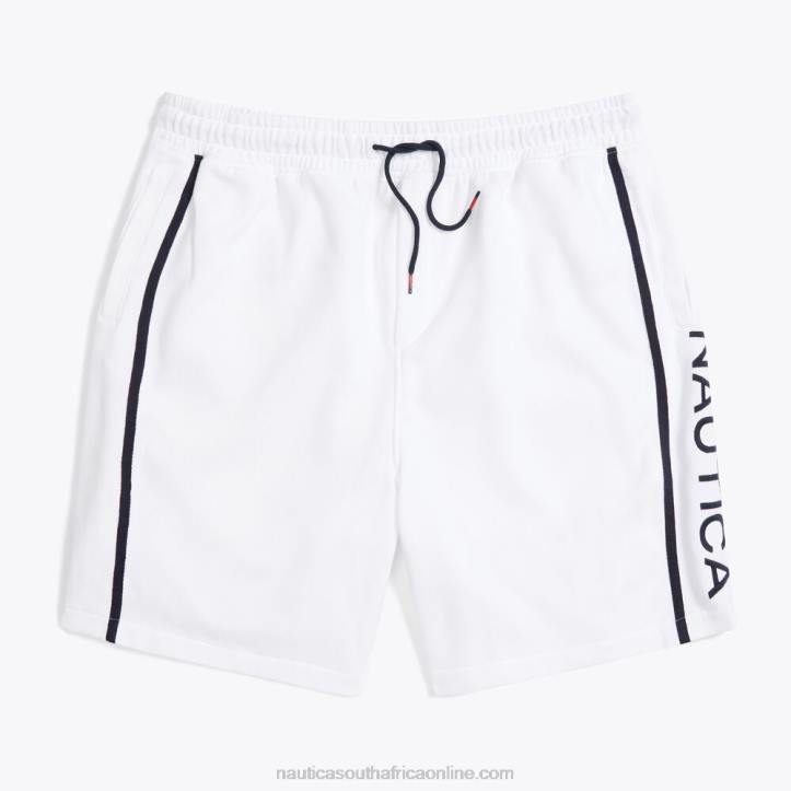Bright White MenBig & Tall 9" Logo Fleece Short Nautica 6LZP405