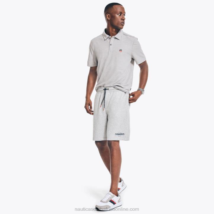 Grey Heather MenCompetition Sustainably Crafted 9\" Fleece Short Nautica 6LZP223