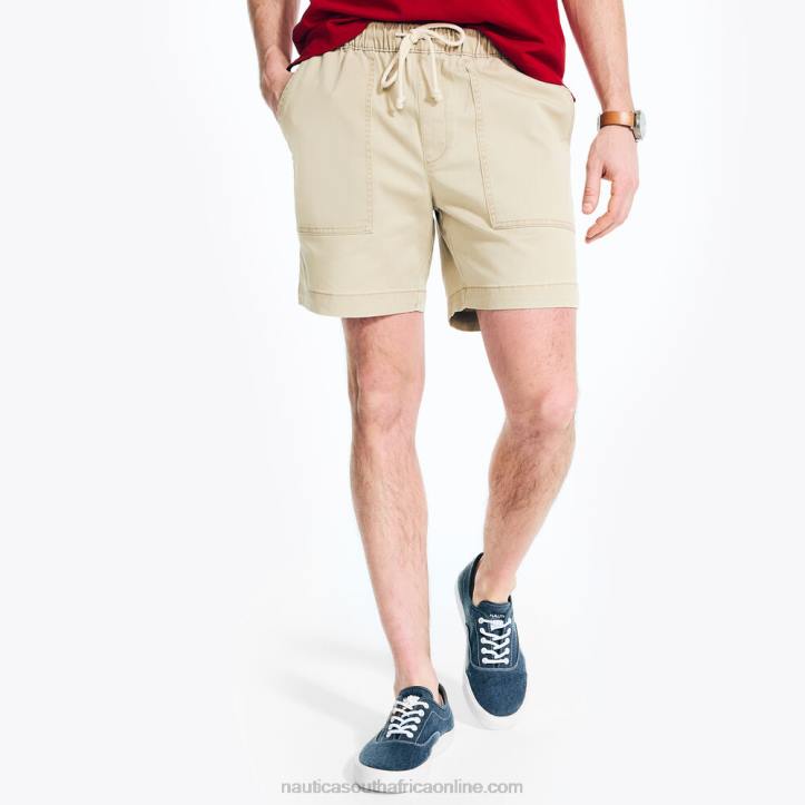 Military Tan Men7\" Pull-On Boardwalk Short Nautica 6LZP263