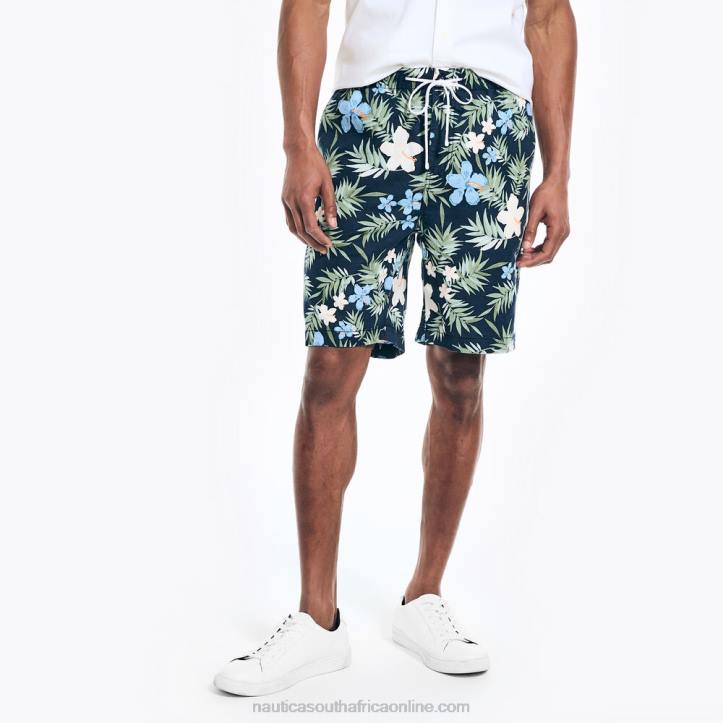 Navy MenBig & Tall Floral Print Cabana Short Nautica 6LZP410