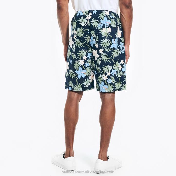 Navy MenBig & Tall Floral Print Cabana Short Nautica 6LZP410