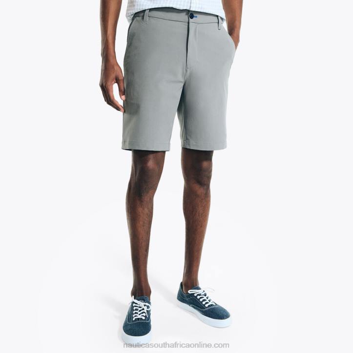 Pewter Grey MenNavtech 8.5" Slim Fit Flat-Front Short Nautica 6LZP412