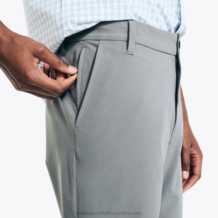 Pewter Grey MenNavtech 8.5\" Slim Fit Flat-Front Short Nautica 6LZP412