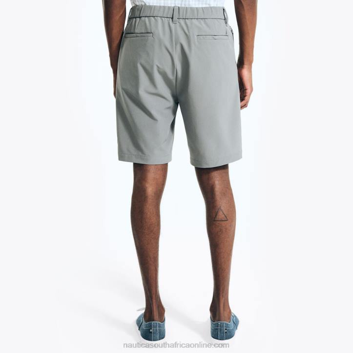 Pewter Grey MenNavtech 8.5\" Slim Fit Flat-Front Short Nautica 6LZP412