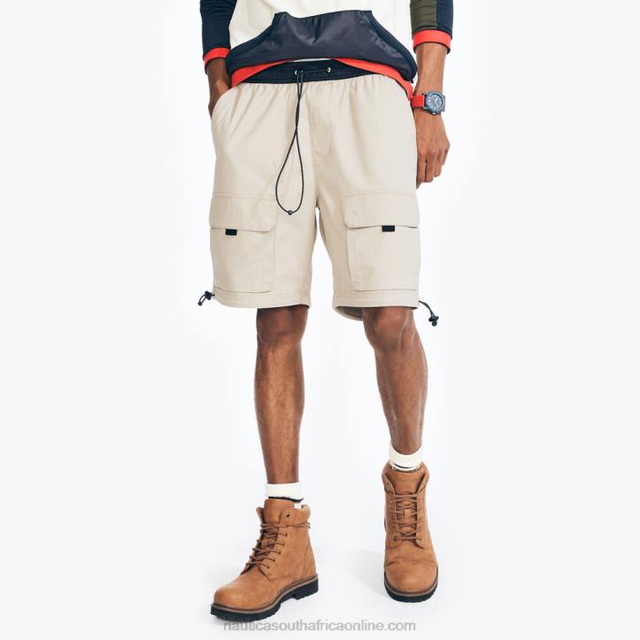 Sail White Men8.5" Mixed Media Ripstop Cargo Short Nautica 6LZP236