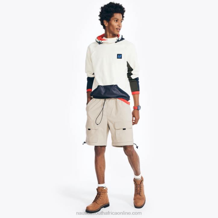 Sail White Men8.5\" Mixed Media Ripstop Cargo Short Nautica 6LZP236