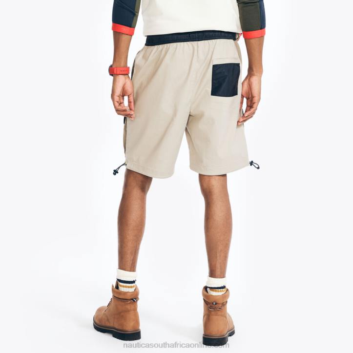 Sail White Men8.5\" Mixed Media Ripstop Cargo Short Nautica 6LZP236