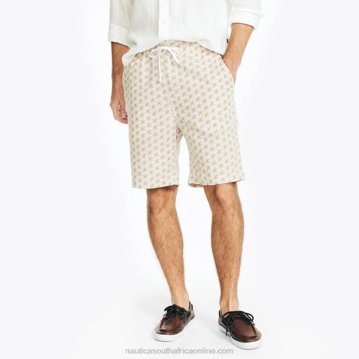 Sail White MenSustainably Crafted 8.5" Printed Cabana Short Nautica 6LZP272