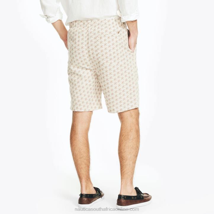 Sail White MenSustainably Crafted 8.5\" Printed Cabana Short Nautica 6LZP272