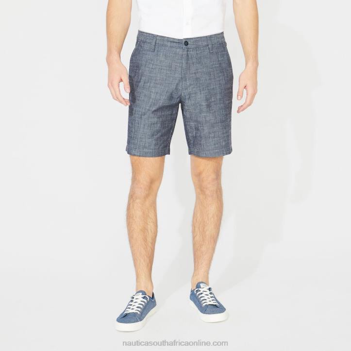 Sinker Blue Denim Wash MenBig & Tall 8.5" Chambray Deck Short Nautica 6LZP670