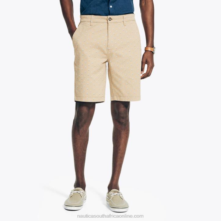 Tuscany Tan Men9.5" Printed Deck Short Nautica 6LZP234