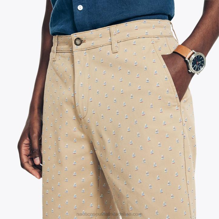 Tuscany Tan Men9.5\" Printed Deck Short Nautica 6LZP234