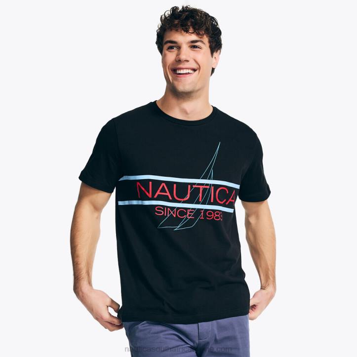 True Black MenLogo Graphic Sleep T-Shirt Nautica 6LZP56