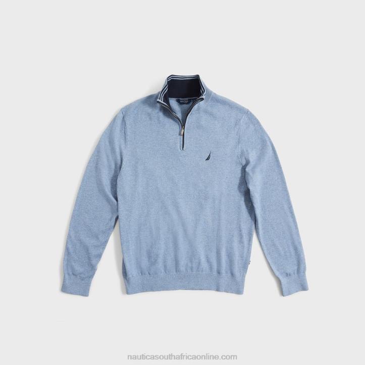 Anchor Blue Heather MenBig & Tall Navtech Quarter-Zip Sweater Nautica 6LZP667