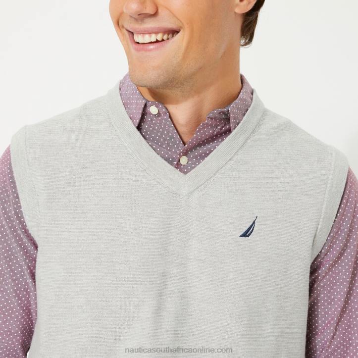 Grey Heather MenBig & Tall Navtech V-Neck Sweater Vest Nautica 6LZP615