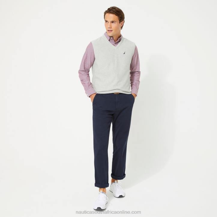 Grey Heather MenBig & Tall Navtech V-Neck Sweater Vest Nautica 6LZP615