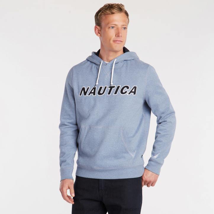 Anchor Blue Heather MenBig & Tall Pullover Logo Hoodie Nautica 6LZP685