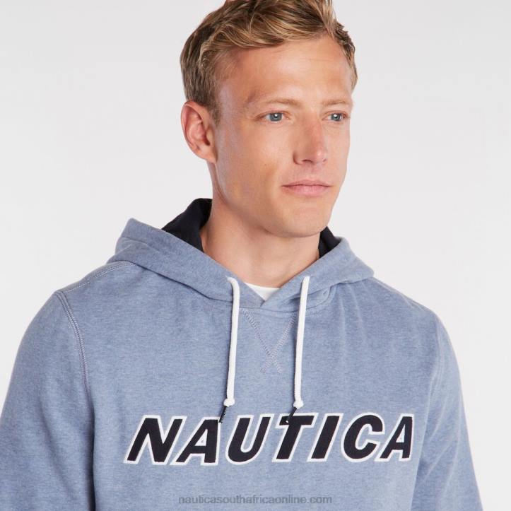 Anchor Blue Heather MenBig & Tall Pullover Logo Hoodie Nautica 6LZP685