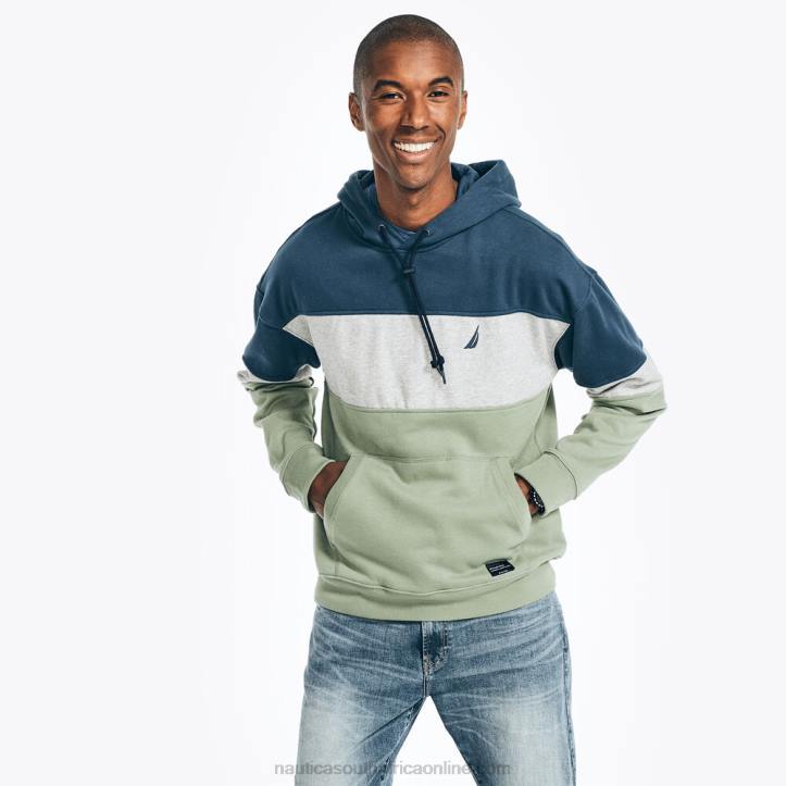 Lapis Blue MenSustainably Crafted Colorblock Hoodie Nautica 6LZP365