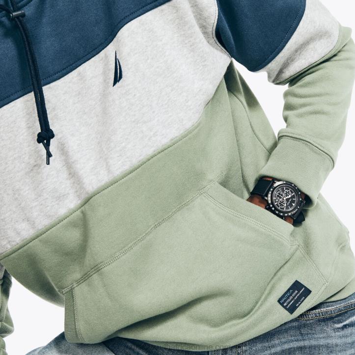 Lapis Blue MenSustainably Crafted Colorblock Hoodie Nautica 6LZP365