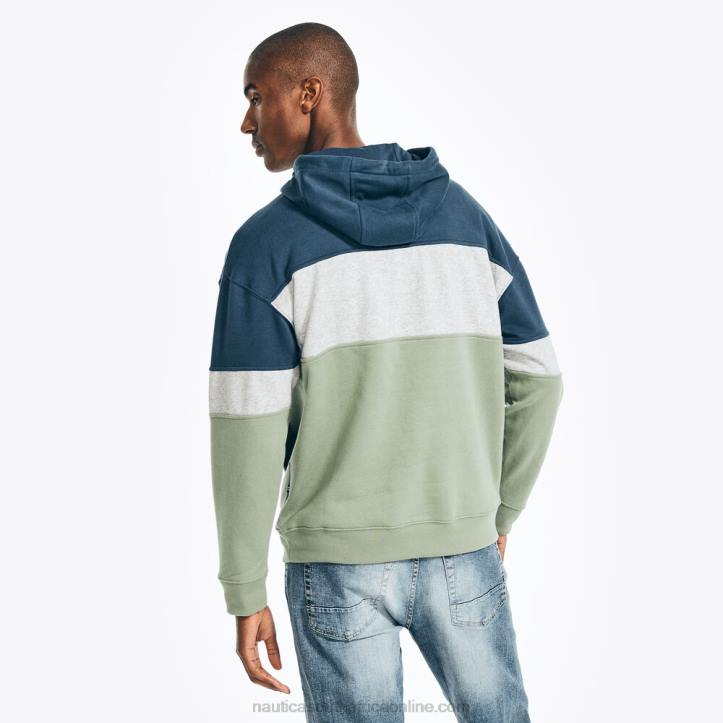 Lapis Blue MenSustainably Crafted Colorblock Hoodie Nautica 6LZP365