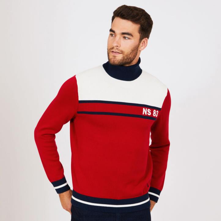 Nautica Red MenBig & Tall Ns-83 Colorblock Turtleneck Nautica 6LZP724