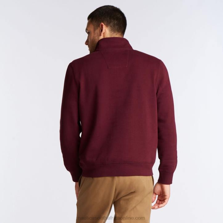 Royal Burgundy MenBig & Tall Quarter Zip Fleece Pullover Nautica 6LZP530