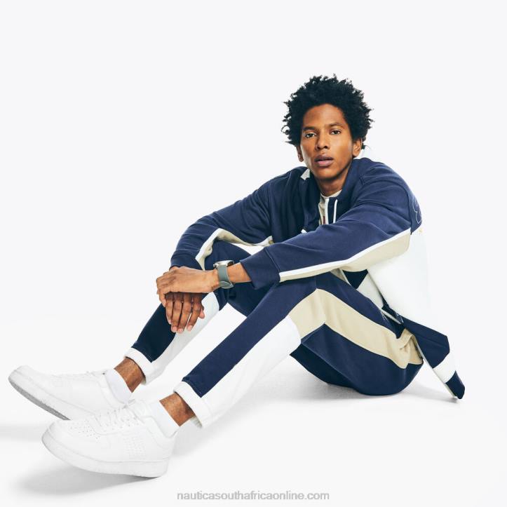 Stellar Blue Heather MenSide-Stripe Colorblock Jogger Nautica 6LZP255