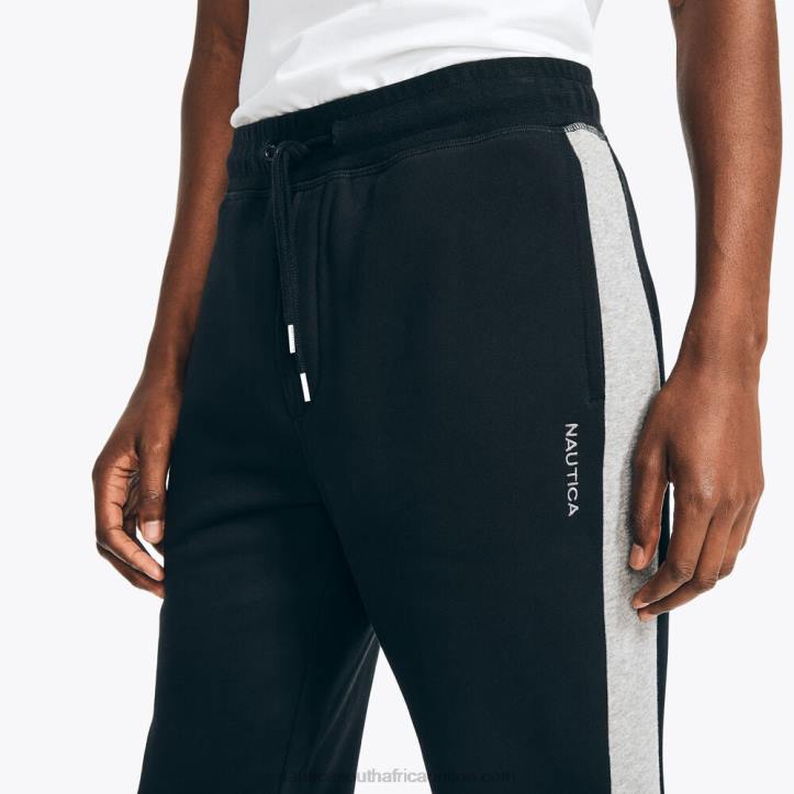 True Black MenSustainably Crafted Side-Stripe Colorblock Jogger Nautica 6LZP426