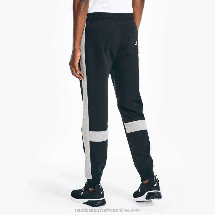 True Black MenSustainably Crafted Side-Stripe Colorblock Jogger Nautica 6LZP426