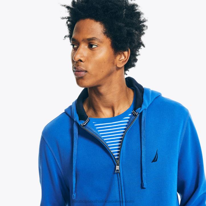 Windsurf Blue MenBig & Tall Fleece Full-Zip Hoodie Nautica 6LZP573