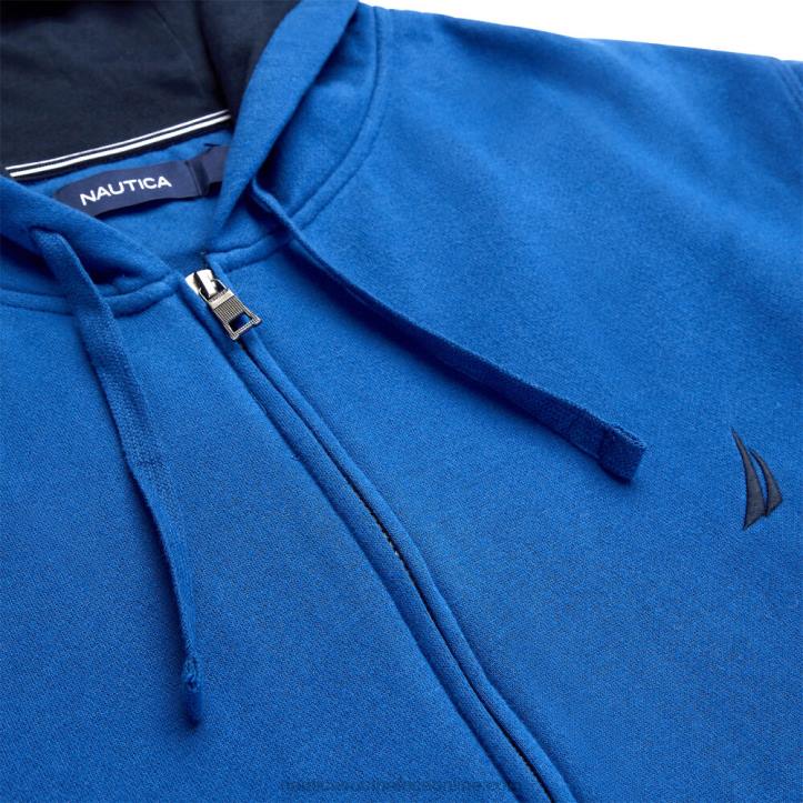 Windsurf Blue MenBig & Tall Fleece Full-Zip Hoodie Nautica 6LZP573