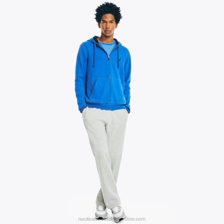 Windsurf Blue MenBig & Tall Fleece Full-Zip Hoodie Nautica 6LZP573