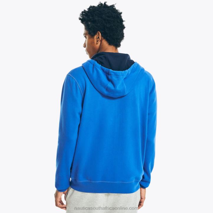 Windsurf Blue MenBig & Tall Fleece Full-Zip Hoodie Nautica 6LZP573
