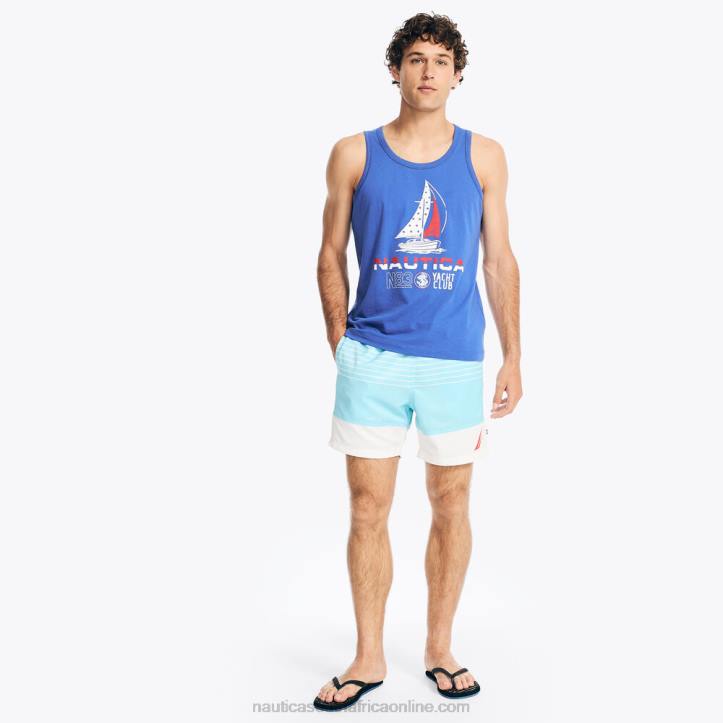 Angel Blue MenSustainably Crafted 6" Striped Quick-Dry Swim Nautica 6LZP358