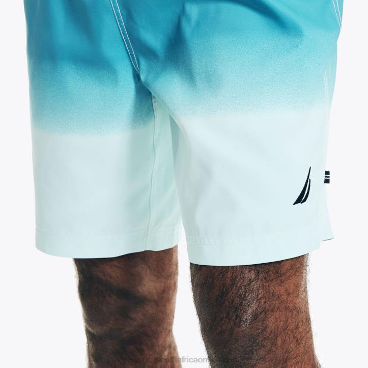 Bright White Men8\" Big & Tall Sustainably Crafted Colorblock Ombre Swim Nautica 6LZP569