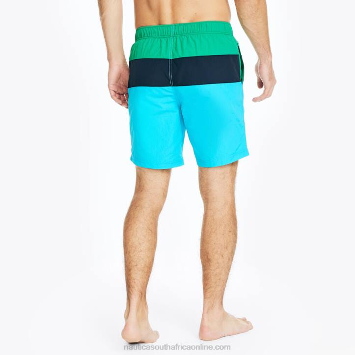 Dark Dill Men8\" Tri-Block Quick-Dry Swim Nautica 6LZP586