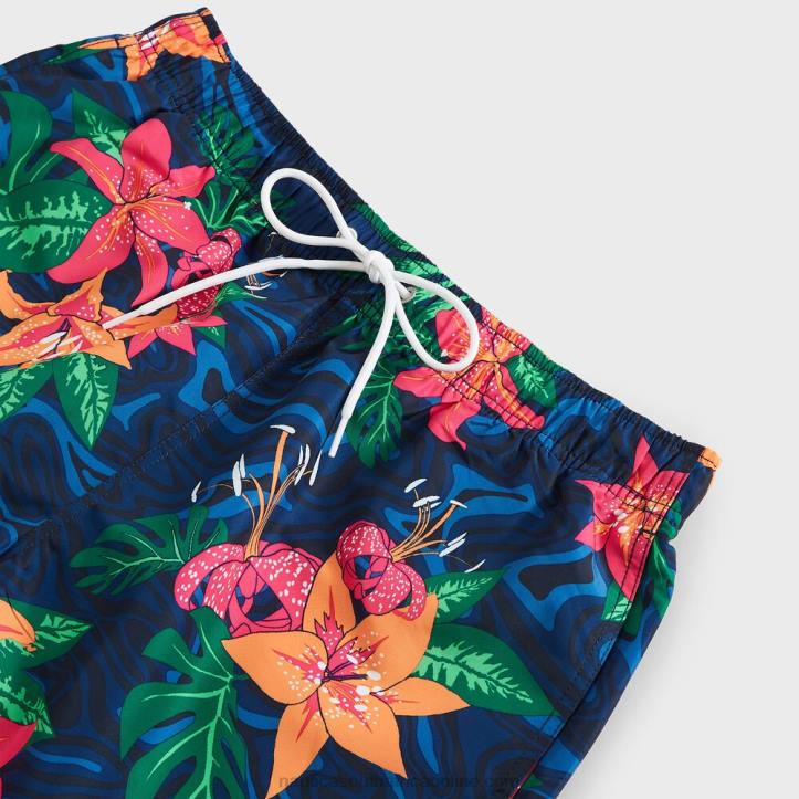 Estate Blue Men8.5\" Big & Tall Floral Camouflage Print Swim Short Nautica 6LZP650