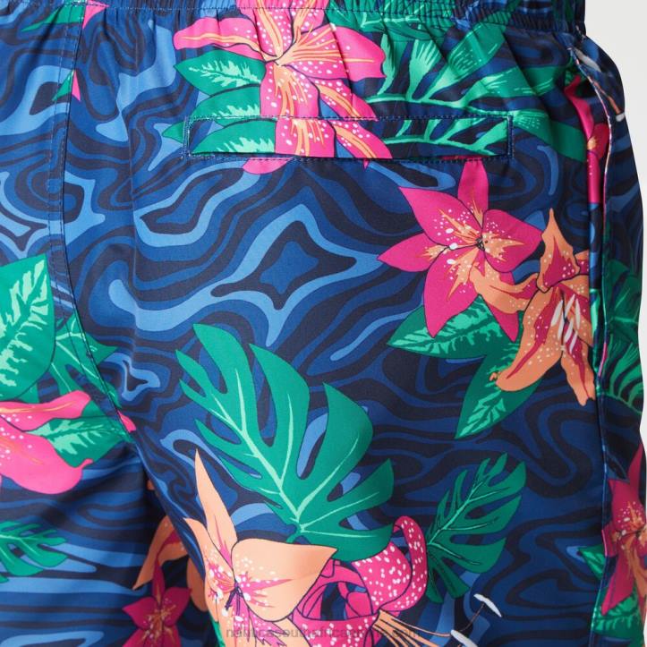 Estate Blue Men8.5\" Big & Tall Floral Camouflage Print Swim Short Nautica 6LZP650