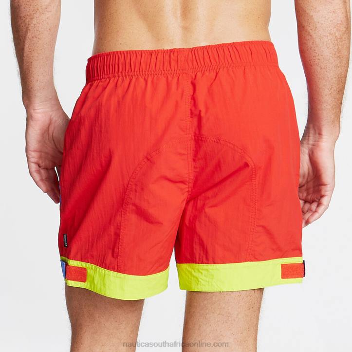Firey Red MenBig & Tall Competition Colorblock Swim Trunks Nautica 6LZP726