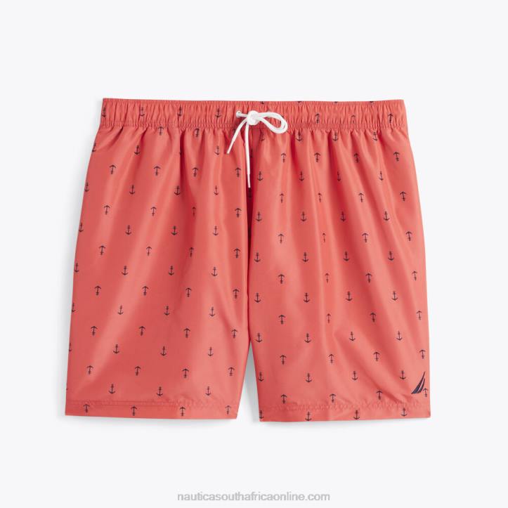 Glory Red MenBig & Tall Anchor Print Quick-Dry Swim Nautica 6LZP521