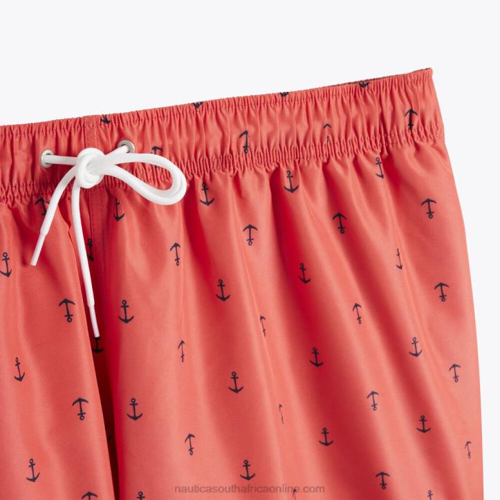 Glory Red MenBig & Tall Anchor Print Quick-Dry Swim Nautica 6LZP521