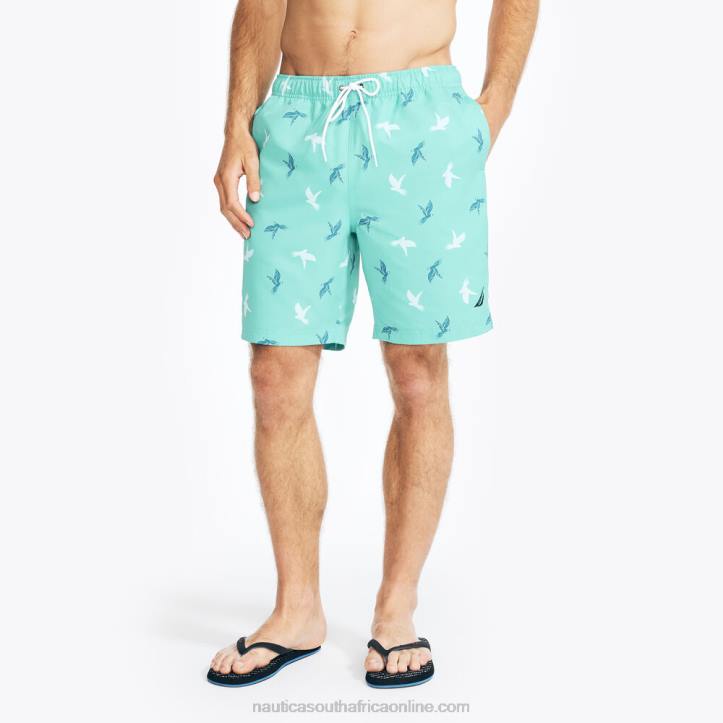 Light Olive MenSustainably Crafted 8" Parrot Print Swim Nautica 6LZP431