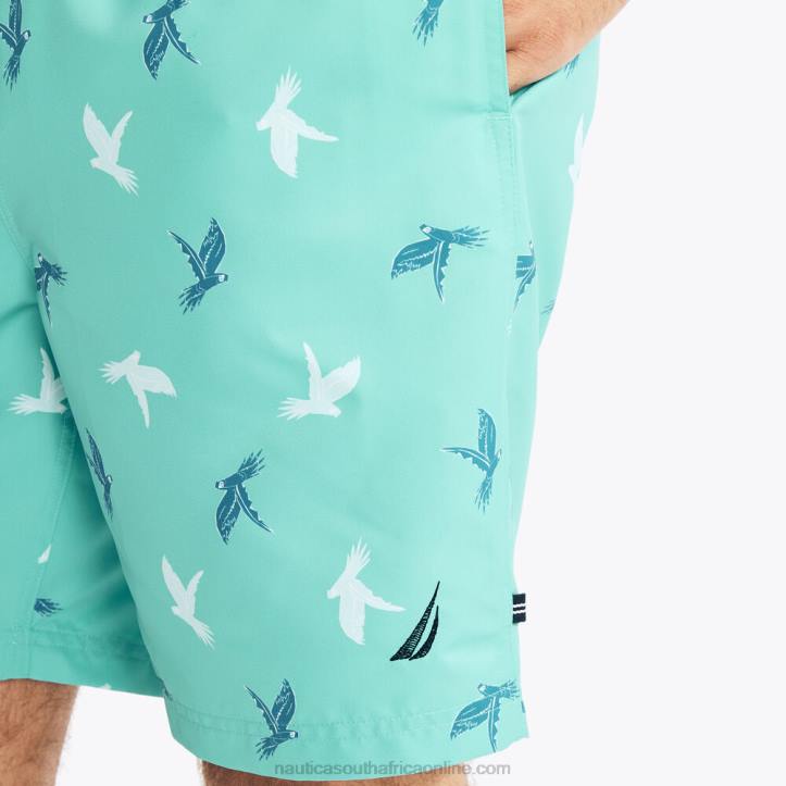 Light Olive MenSustainably Crafted 8\" Parrot Print Swim Nautica 6LZP431