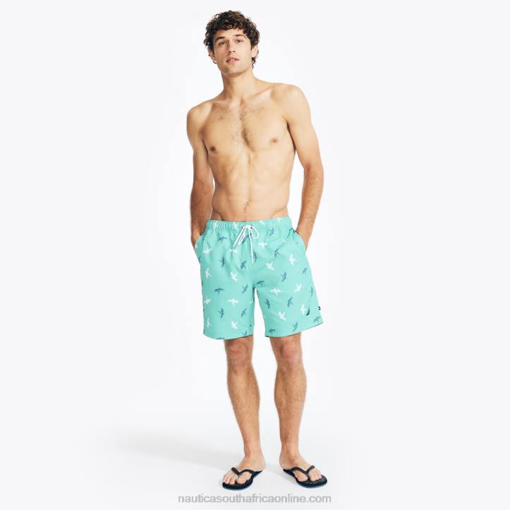 Light Olive MenSustainably Crafted 8\" Parrot Print Swim Nautica 6LZP431