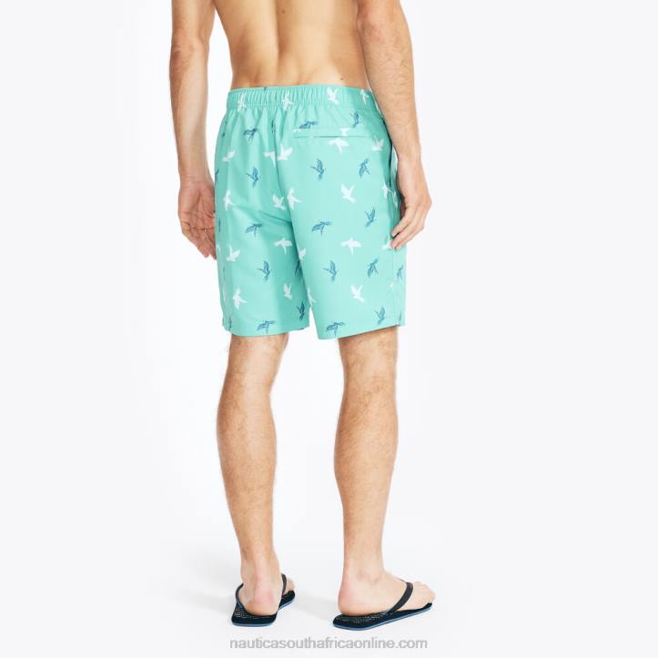 Light Olive MenSustainably Crafted 8\" Parrot Print Swim Nautica 6LZP431