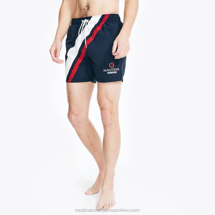 Navy Men6" Heritage Striped Quick-Dry Swim Nautica 6LZP138