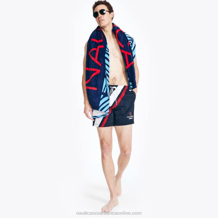 Navy Men6\" Heritage Striped Quick-Dry Swim Nautica 6LZP138